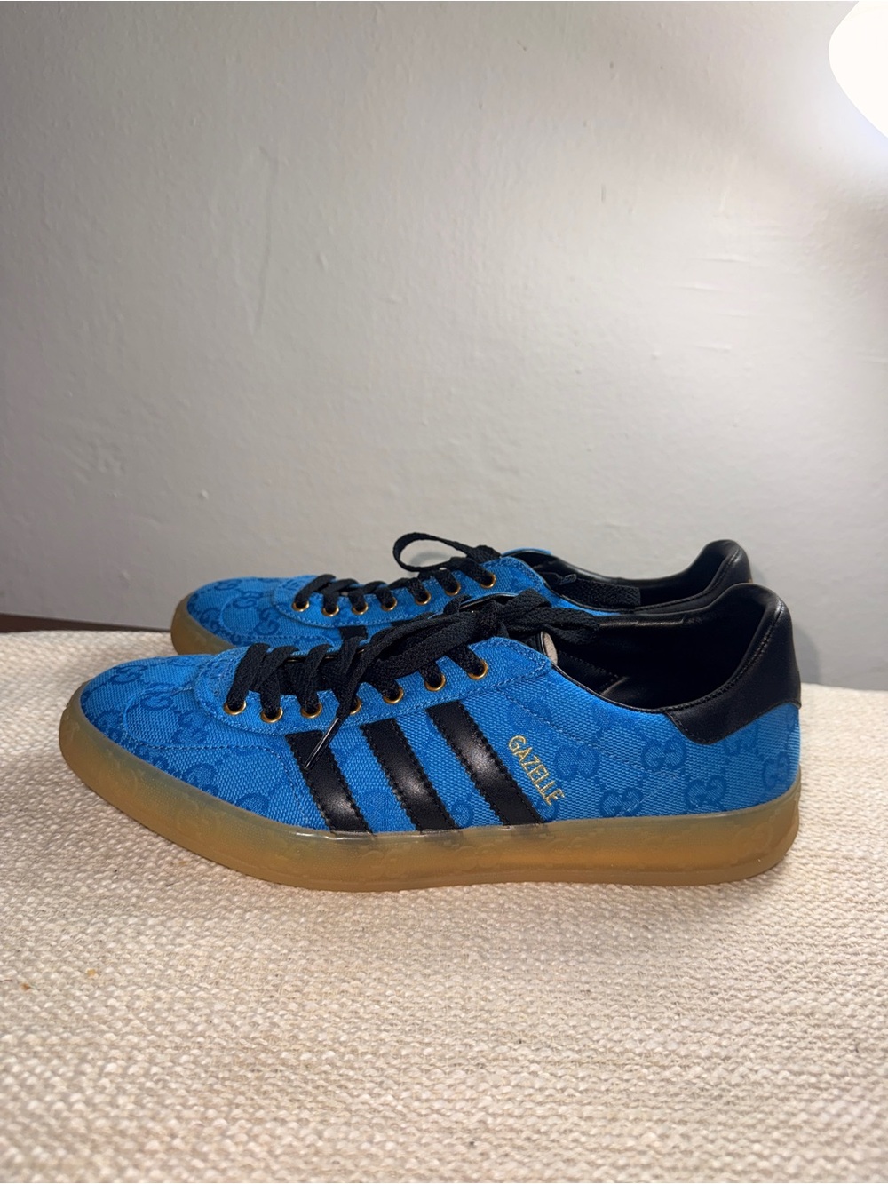 Gucci x Adidas Gazelle ‘blue GG monogram’